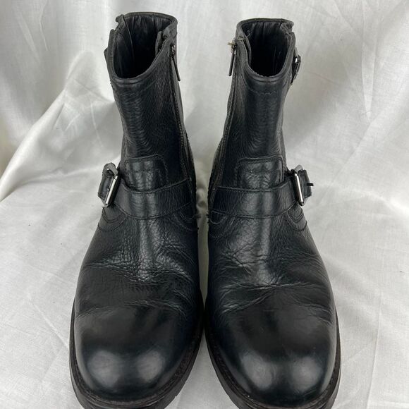 Cole Haan Men’s Moto Biker Leather Boots Size 10.5 - Picture 4 of 8